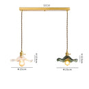 DecorBites™ Green Glass Hanging Light: Modern LED Pendant Lamp for Living and Dining Room