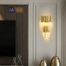 DecorBites™ Crystal Clear LED Wall Sconce Chrome Silver Gold Wall Light for Bedroom