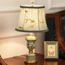 DecorBites™ Green Resin Table Lamp: Retro Bedside Lamp for Bedroom Décor