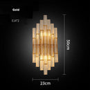 Modern gold and clear crystal led wall sconce bedroom light