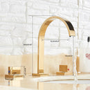 DecorBites™ Dual Handle Basin Faucet: Deck Mounted Hot Cold Water Mixer Taps for Bathroom