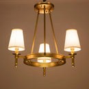DecorBites™ Country Fabric Chandelier: Wrought Iron Bedroom Kitchen Living Room Ceiling Light