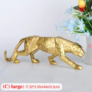 Black panther animal statue Resin abstract Geometric Style Decor Crafts Modern home livingroom office desktop Sculpture Ornament