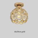 DecorBites™ Crystal Flush Mount Chandelier for Hallway Foyer, Modern Hollow Carved Ceiling Light