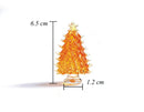DecorBites™ Crystal Christmas Tree Mini Figurine Handmade Glass Collectible Decoration