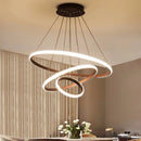 DecorBites™ Black Ring LED Pendant Chandelier for Living Room, Dining Room, Kitchen
