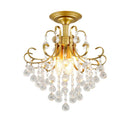 DecorBites™ Gold/Black Crystal Pendant Chandelier for Wedding Decor and Luxury Home Lighting