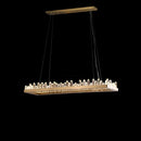 DecorBites™ Golden Crystal LED Chandelier for Modern Dining Room