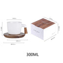 DecorBites™ Japanese Style Ceramic Tea Pot Set with Wooden Handle | Heat-Resistant Borosilicate Glass