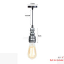 DecorBites™ Iron Pipe Pendant Lights Holder Retro Loft Indoor Ceiling Hanging Lamp