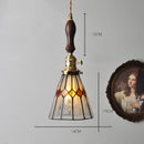 DecorBites™ Glass Copper Pendant Light with Wood Knob Switch: Modern Nordic LED Hanging Lamp