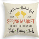 DecorBites™ Easter Rabbit Eggs Linen Pillowcase 45*45CM