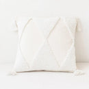 DecorBites™ Diamond Tassel Cushion Cover 45x45cm White Yellow Green Handmade Sofa Bed