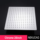 DecorBites™ 20’’ Stainless Steel Rainfall Shower Head - Ultra-thin Square Bathroom Shower Head
