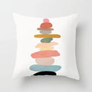 DecorBites™ Geometric Stitch Print Pillow Cover - Modern Minimalist Office Cushion