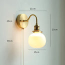 DecorBites™ Glass Copper LED Wall Lights with Pull Chain Switch for Home Bedroom Bathroom Mirror