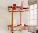 DecorBites™ Gold Brass Bathroom Shelf with Soap Holder 30cm/45cm