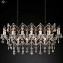 DecorBites™ Iron Crystal LED Chandelier: 19th Century Style Kitchen Pendant Light