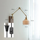 DecorBites™ Copper Swing Arm Wall Lamp Sconce - LED Wall Light for Bedroom Living Room