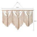 DecorBites™ Large Hand-Woven Macrame Wall Hanging Tapestry with Wooden Stick & Tassels