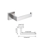 DecorBites™ Brushed Nickel Bathroom Hardware Set: Robe Hook, Towel Rail, Bar Rack, Shelf, Tissue Holder