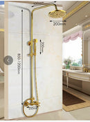 DecorBites™ Dual Handle Wall Mounted Rainfall Shower System with Sliding Bar