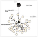DecorBites™ Heracleum Firefly Glass Ball Chandelier: Gold Luxury Lighting for Dining Kitchen Staircase