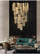 Luxury Modern LED Chandelier for Staircase, 12 Lights