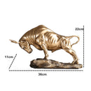 DecorBites™ Bull Sculpture: Feng Shui Cattle Figurine for Office & Home Decor