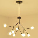 DecorBites™ Heracleum Firefly Glass Ball Chandelier: Gold Luxury Lighting for Dining Kitchen Staircase