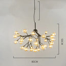 DecorBites™ Heracleum Firefly Glass Ball Chandelier: Gold Luxury Lighting for Dining Kitchen Staircase