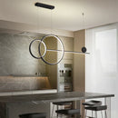 DecorBites™ Linear Ring Chandelier | LED Kitchen Island Dining Room Lighting Fixtures