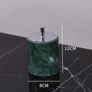 DecorBites™ Green Marble Bathroom Set: Dispenser, Dish, Holder, Tissue Box & Accessories