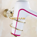 DecorBites™ Gold Crystal Bathroom Accessories Set: Luxe Brass Bath Hardware Wall Mount Collection