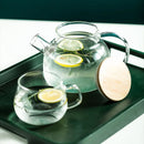 DecorBites™ 1.8L Transparent Borosilicate Glass Teapot | Heat-Resistant Flower Tea Set