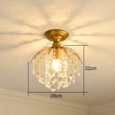 DecorBites™ Gold Crystal Round Ceiling Chandelier for Living Room LED Light Fixtures
