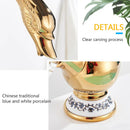 DecorBites™ Golden Swan Basin Faucet: Solid Brass, Deck Mount, Dual Handle Mixer Tap