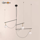 DecorBites™ Glass Ball Pendant Lights - Nordic Style Three-Head Magic Bean Lamps