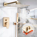 DecorBites™ Golden 8" Rainfall Shower Faucet Set with Handshower - Wall Mounted Luxury Mixer Tap