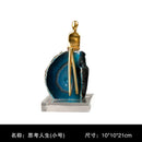 DecorBites™ Agate Crystal Golden Sculpture - Modern Home Decor Ornament
