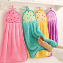 DecorBites™ Coral Velvet Hand Towel: Absorbent Cleaning Tool for Home Kitchen & Bathroom