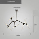 DecorBites™ Gold LED Chandelier: Modern Nordic Lighting Fixture for Indoor Decor.