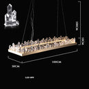 DecorBites™ Golden Crystal LED Chandelier for Modern Dining Room