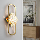 DecorBites™ Crystal Gold Wall Lamp | Modern Minimalist LED Indoor Lighting for Living Room & Bedroom