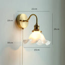 DecorBites™ Glass Copper LED Wall Lights with Pull Chain Switch for Home Bedroom Bathroom Mirror