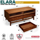 Elara Wooden Coffee Table