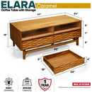 Elara Wooden Coffee Table