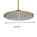 DecorBites™ 16" LED Round Gold Shower Head with Arm - Enhanced Brass Bathroom Accessory