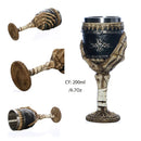 Gothic dragon skull goblet stainless steel dining room wine glass