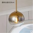 DecorBites™ Glass Ball LED Pendant Light: Modern Silver Gold Nordic Kitchen Decor